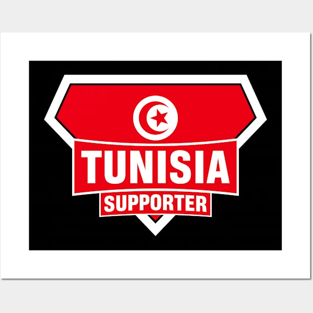 Tunisia Super Flag Supporter Wall Art by ASUPERSTORE